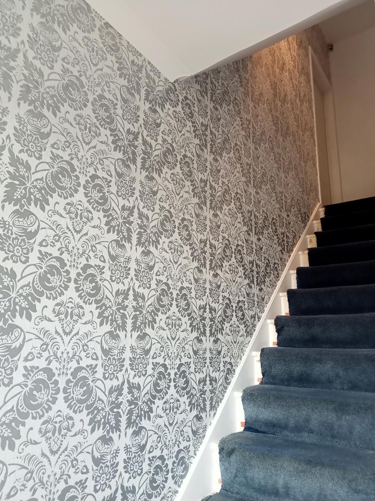 wallpaper hanging Mayfair, W1